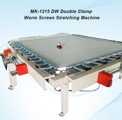 M&K-1215 Dw Double Clamp Worm Screen Stretching Machine