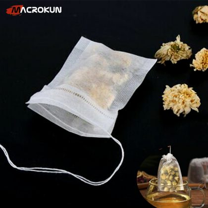 Biodegradable custom corn fiber empty tea bag with string