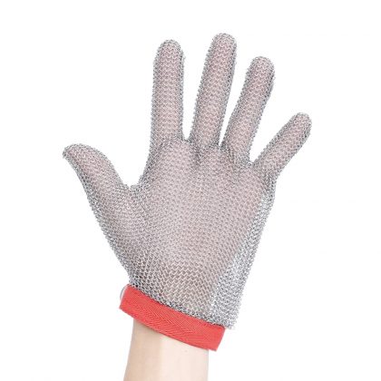 MK5101-Five Finger Wrist Ring Mesh Glove With Textie Strap