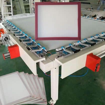 MK1215 Double clamp worm screen stretching machine