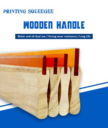 Printing squeegee wooden handle