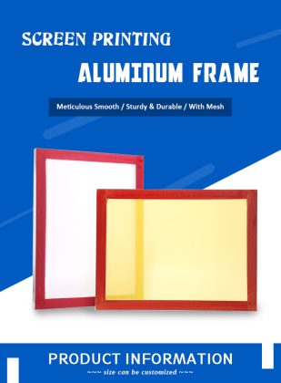 Aluminum screen printing frames with mesh