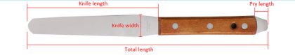 Stainless Steel Ink Knife Wood Handle Flexible Ink Spatula